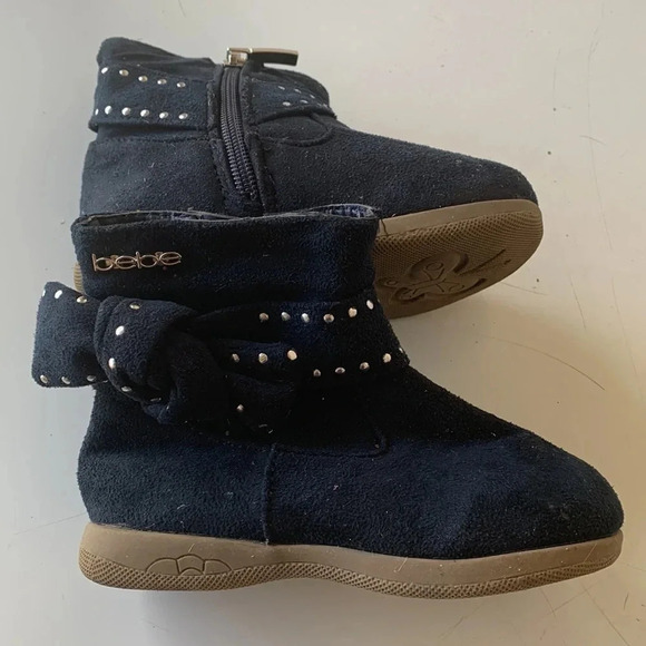 Baby Bebe Suede Boots Studded Infant Size 7Bootie New - Picture 2 of 8
